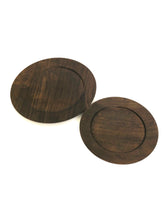 Load image into Gallery viewer, Japanese Handcrafted Wooden Iron Dyed Rim Plate Cherry 24cm -  染めリムプレート