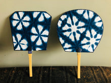 Load image into Gallery viewer, Indigo Dyed Japanese Fan - 藍染め団扇