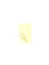 Load image into Gallery viewer, Japanese Washi Hand Printed Postcard Gold Daffodil