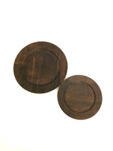 Load image into Gallery viewer, Japanese Handcrafted Wooden Iron Dyed Rim Plate Cherry 24cm -  染めリムプレート