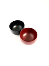 Load image into Gallery viewer, Japanese Lacquered Rounded Miso Soup Bowl - 漆塗りまり汁椀
