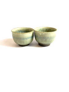 Japanese Ceramic Ash Glazed Tea Cup - 彩色灰釉湯呑み