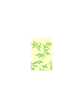 Load image into Gallery viewer, Japanese Washi Hand Printed Postcard Green Bamboo Leaf