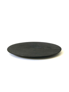 Japanese Handcrafted Wooden Iron Dyed Plate Chestnut