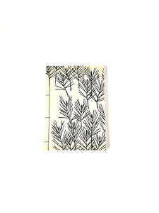 Japanese Washi Hand Printed Notebook A5 Bamboo - 和綴じノートA5 竹