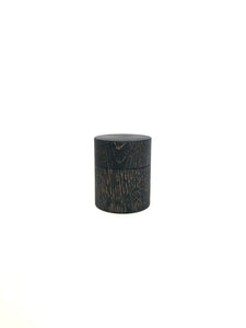 Japanese Handcrafted Wooden Mini Tea Caddy Iron Dyed Chestnut