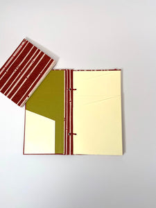Japanese Washi Hand Printed Memory Book Bamboo - 思い出帳 竹