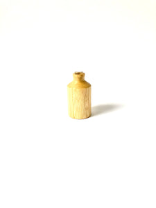 Japanese Handcrafted Wooden Miniature Vase Castor Aralia Tree