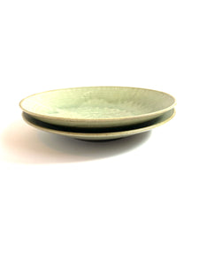 Japanese Ceramic Ash Glazed Plate 24cm - 彩色灰釉８寸皿