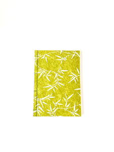 Japanese Washi Hand Printed Notebook A5 Bamboo Leaf - 和綴じノートA5 笹