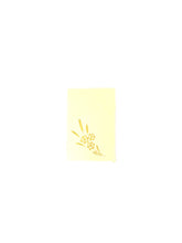 Load image into Gallery viewer, Japanese Washi Hand Printed Postcard Gold Daffodil