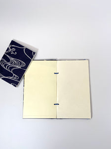Japanese Washi Hand Printed Memory Book Water - 思い出帳　水