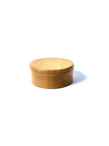 Japanese Handcrafted Wooden Rounded Container Chestnut