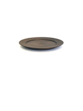 Load image into Gallery viewer, Japanese Handcrafted Wooden Iron Dyed Rim Plate Cherry 