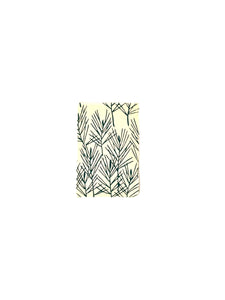 Japanese Washi Hand Printed Postcard Dark Green Pine