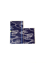 Load image into Gallery viewer, Japanese Washi Hand Printed Notebook A6 Water - 和綴じノートA6 水