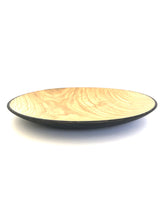 Load image into Gallery viewer, Japanese Handcrafted Wooden Iron Dyed Dual Coloured Plate Chestnut