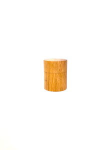 Japanese Handcrafted Wooden Mini Tea Caddy Japanese Maple - 楓のミニ茶筒ナチュラル 6.5cm