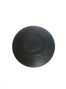 Japanese Handcrafted Wooden Iron Dyed Dual Coloured Plate Chestnut -  栗の外側鉄染め大皿 28cm