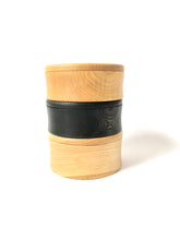 Load image into Gallery viewer, Japanese Handcrafted Wooden Rounded Container Iron Dyed Chestnut - 栗の蓋物 低  鉄染め 10cm (4cm height)