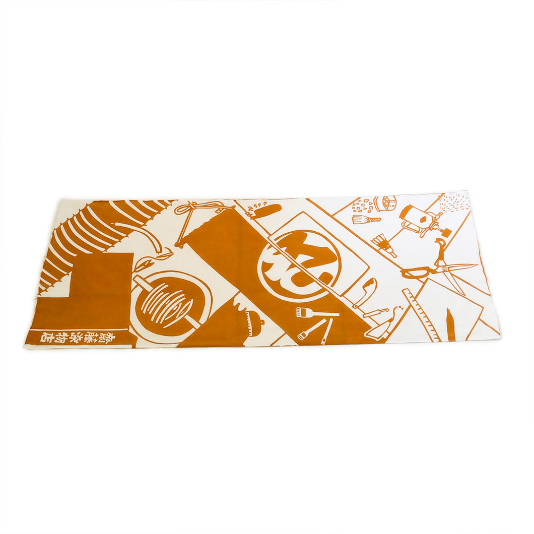 Japanese Traditional Tenugui Towel - 手拭い 道具山吹