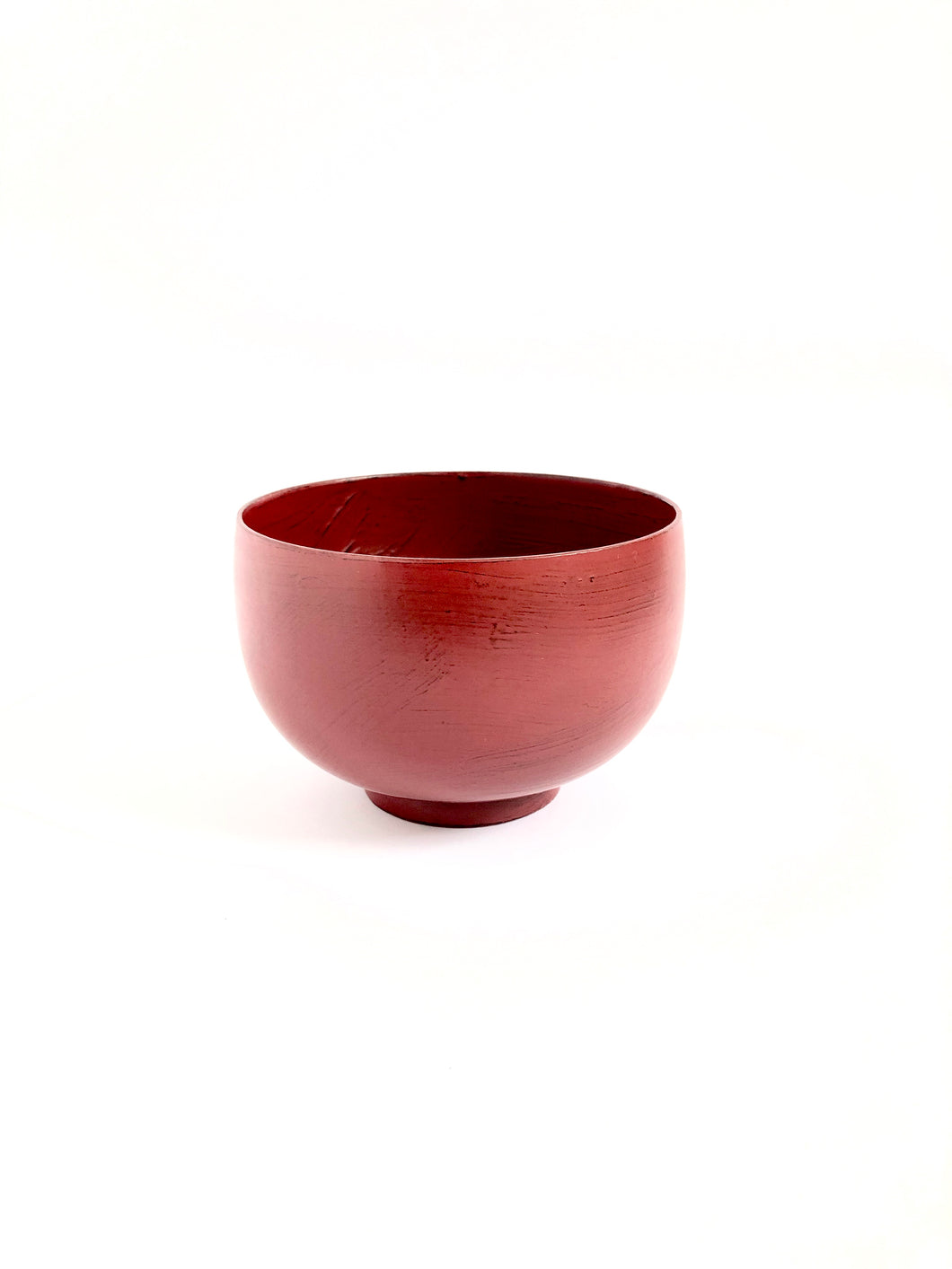 Japanese Lacquered Rounded Miso Soup Bowl 