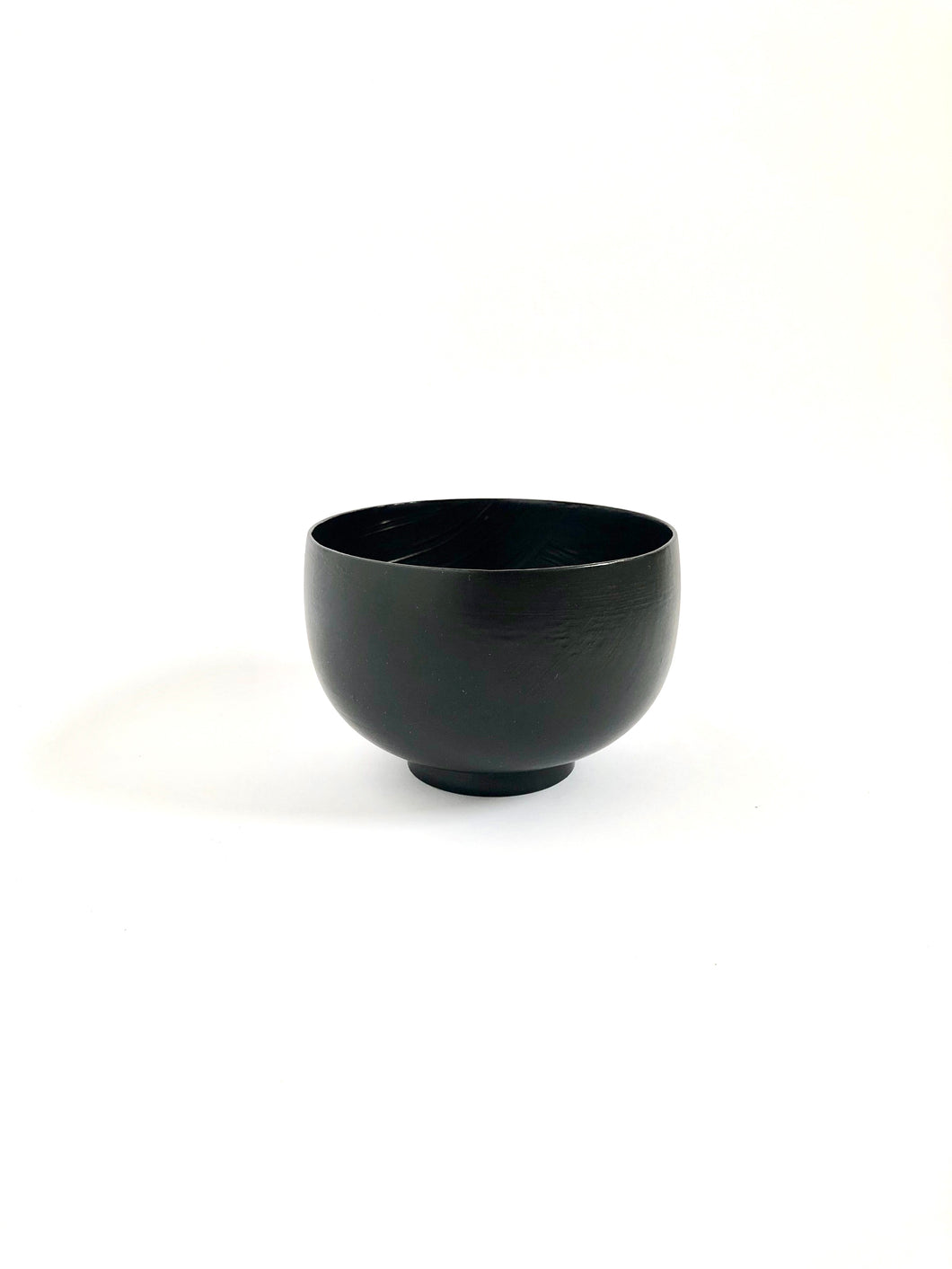 Japanese Lacquered Rounded Miso Soup Bowl 