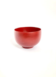 Japanese Lacquered Rounded Miso Soup Bowl - 漆塗りまり汁椀